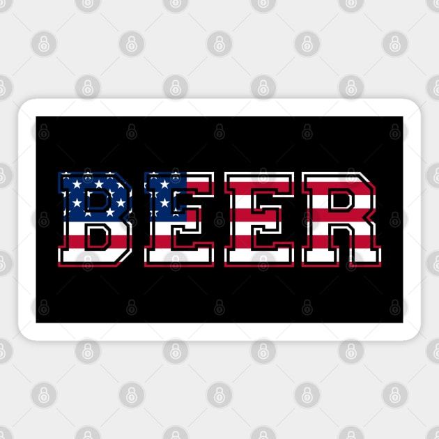 USA BEER FLAG Magnet by byfab